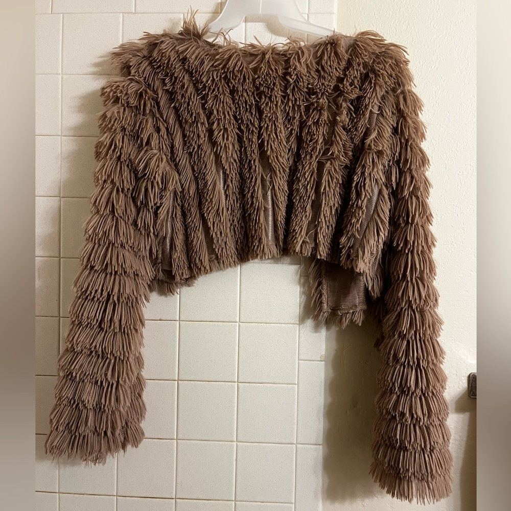 Women’s SHEIN Taupe Shag Cardigan/Coat! Size: Large!